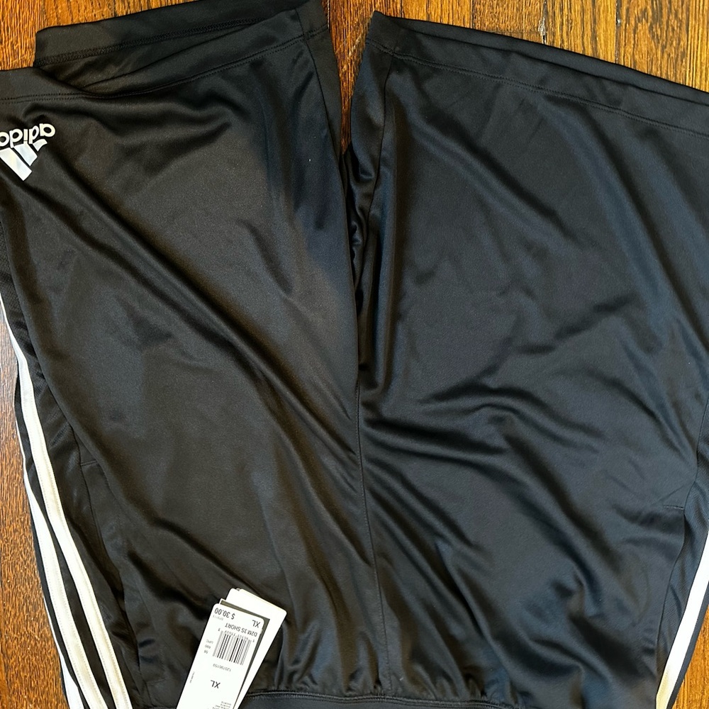 Adidas mens black Track shorts